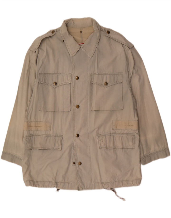 Vintage Herren Militärjacke UK 38 Mittelbeige Baumwolle