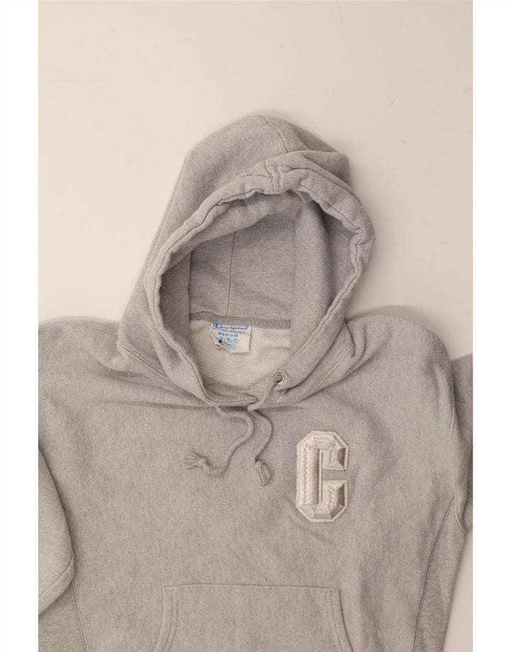 CHAMPION Womens Graphic Hoodie Jumper UK 14 Medium Grey Vintage Champion and Second-Hand Champion from Messina Hembry 