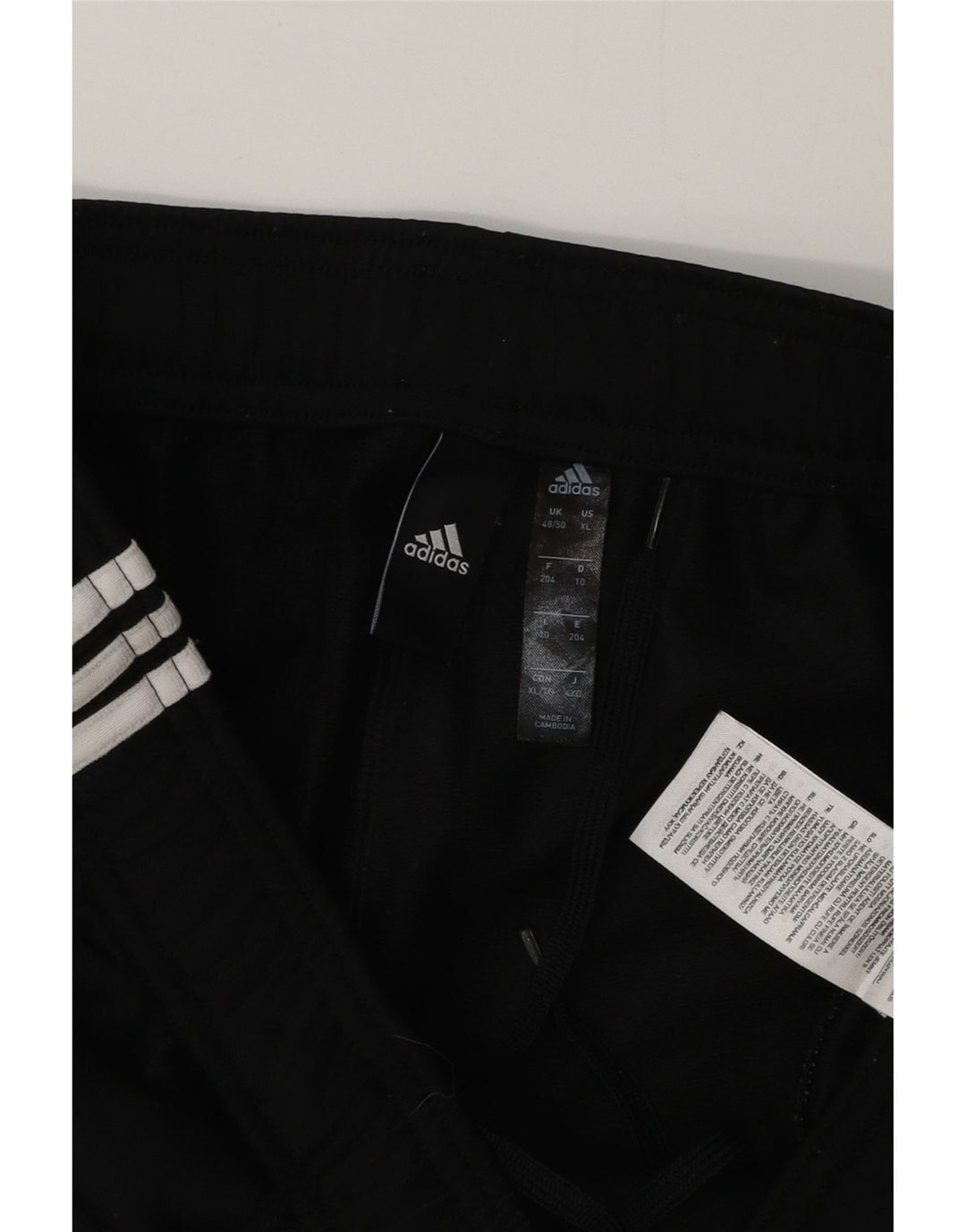 Adidas Herren Trainingshose UK 48/50 XL Schwarz Polyester