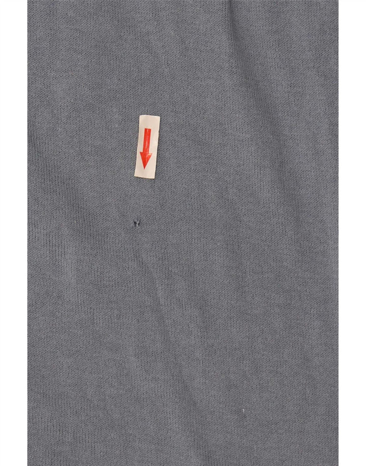 Zara Herren-Strickjacke mit kurzen Ärmeln, groß, aus grauer Baumwolle