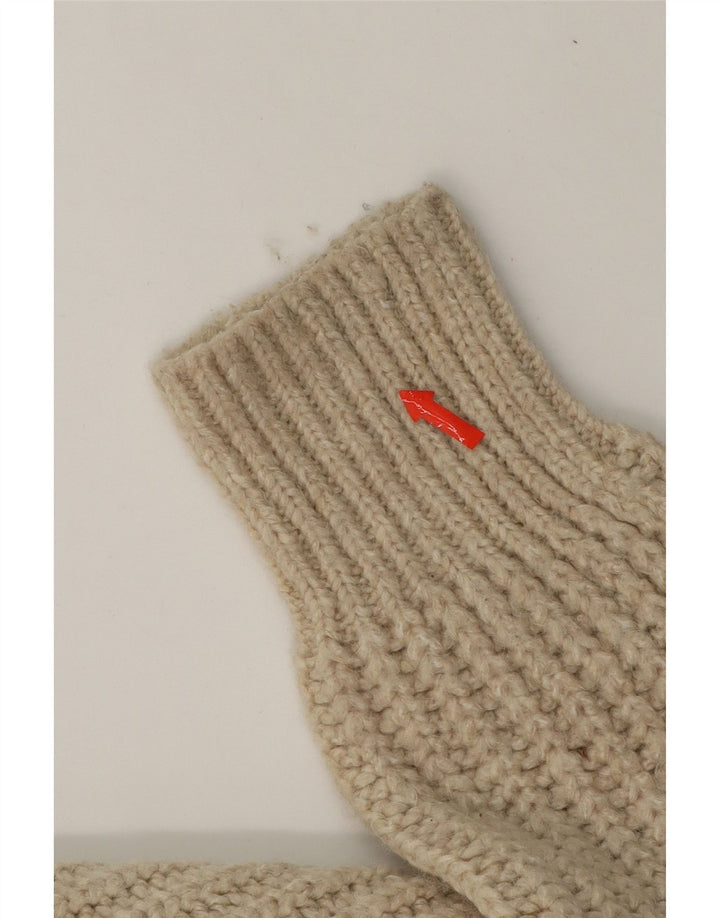 ZARA Womens Crop Roll Neck Jumper Sweater UK 10 Small Beige Vintage Zara and Second-Hand Zara from Messina Hembry 