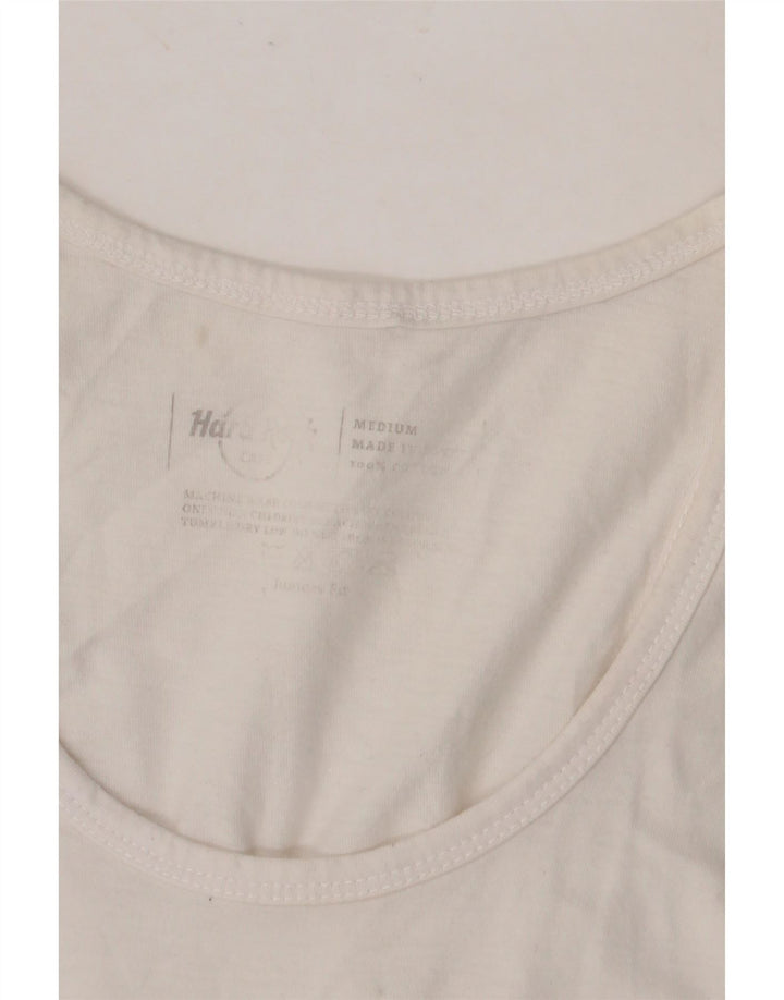 HARD ROCK CAFE Damen-Weste „Istanbul“ mit Grafik, UK-Größe 12, mittelweiße Baumwolle