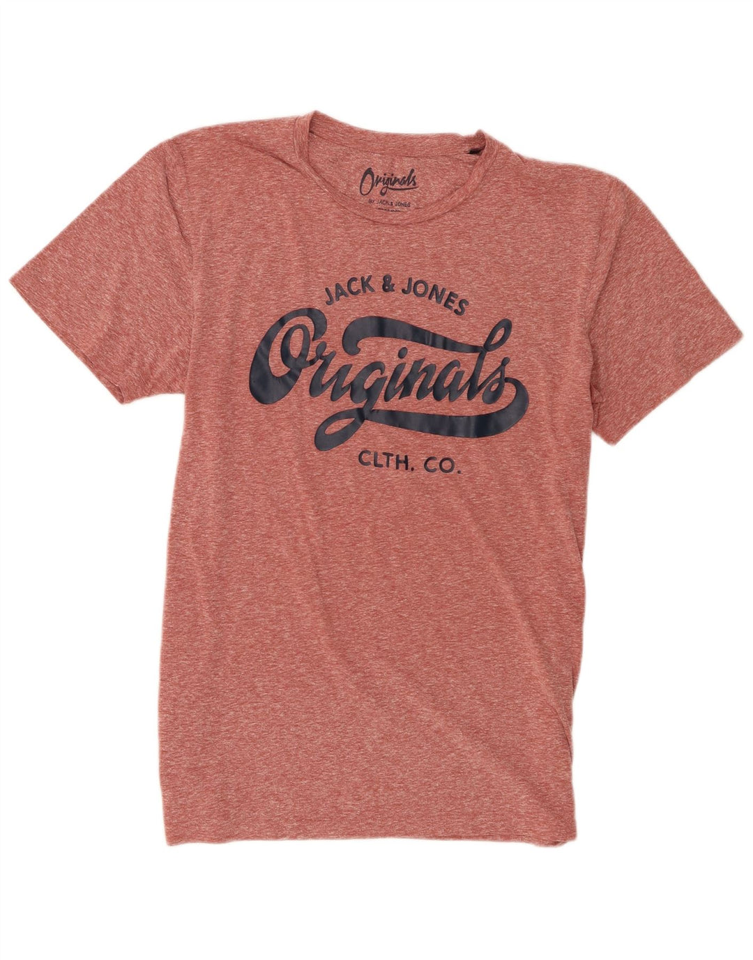 Jack & Jones Herren-T-Shirt mit Grafik, groß, kastanienbraun geflecktes Polyester