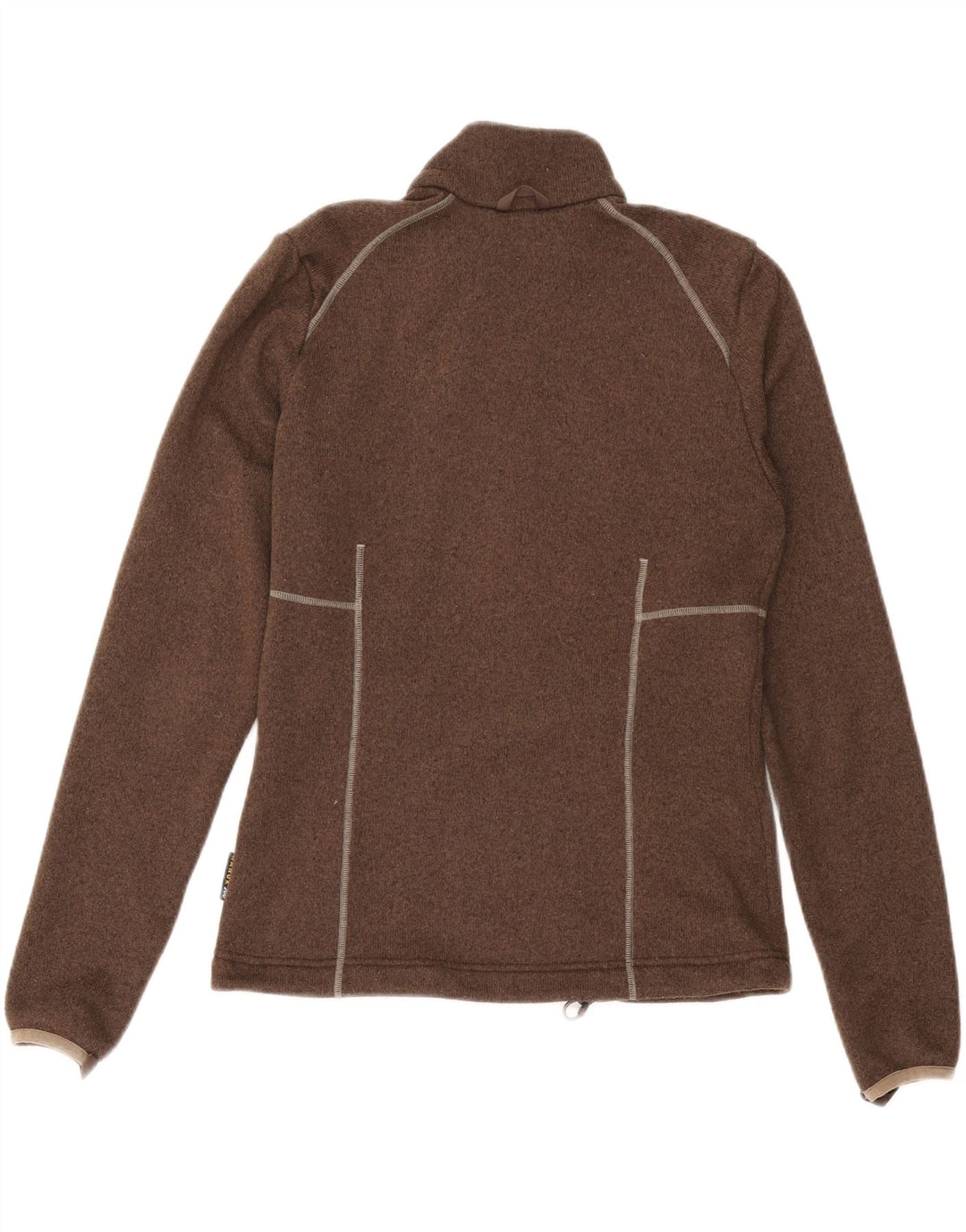 JACK WOLFSKIN Damen-Trainingsanzug-Oberteiljacke UK 10 Small Braunes Polyester