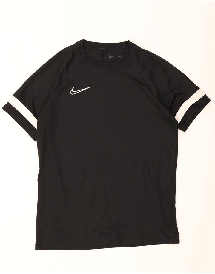 Nike Herren Dri Fit T-Shirt-Oberteil, großes, schwarzes Farbblock-Polyester