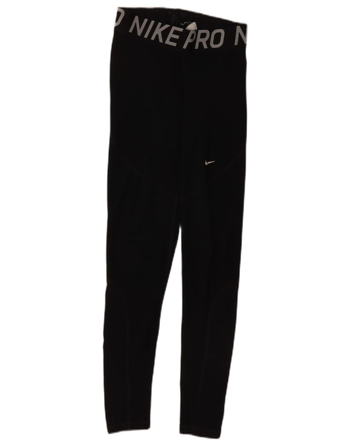 Nike Damen-Leggings, klein, aus schwarzem Polyester