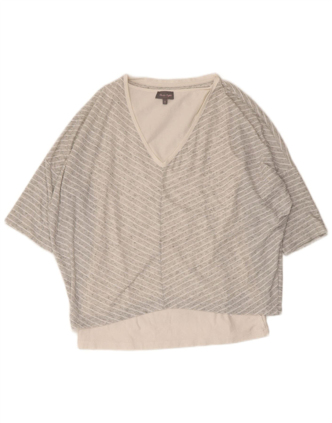 PHASE EIGHT Damen-Blusenoberteil mit lockerer Passform, Gr. 10, Größe S, Grau, Nadelstreifen