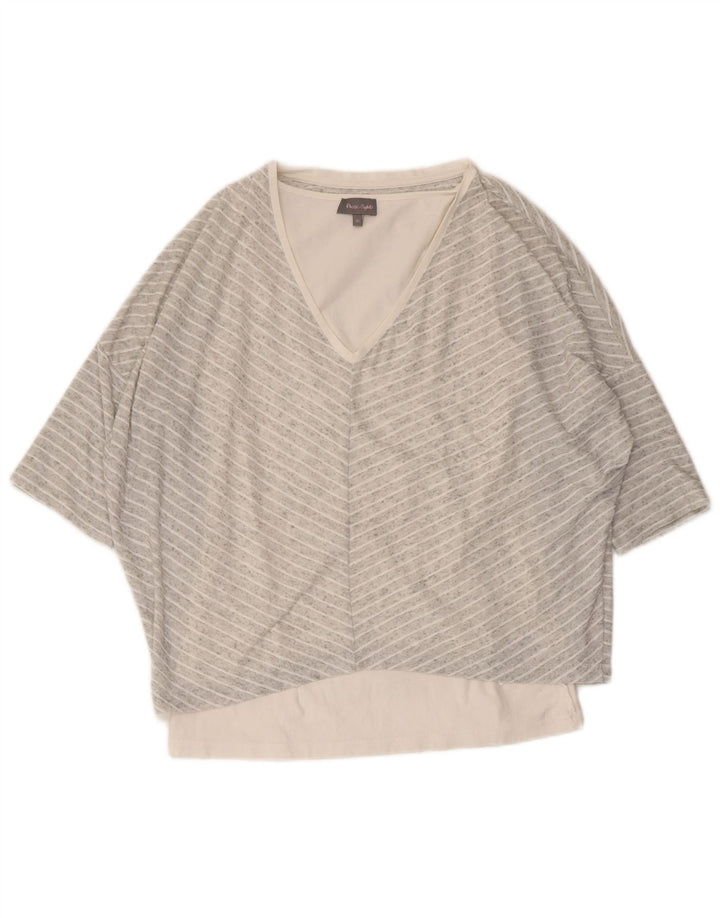 PHASE EIGHT Damen-Blusenoberteil mit lockerer Passform, Gr. 10, Größe S, Grau, Nadelstreifen