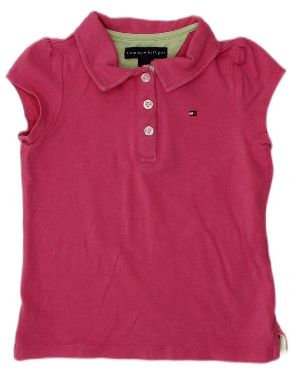 TOMMY HILFIGER Baby-Mädchen-Poloshirt, 18–24 Monate, rosa Baumwolle
