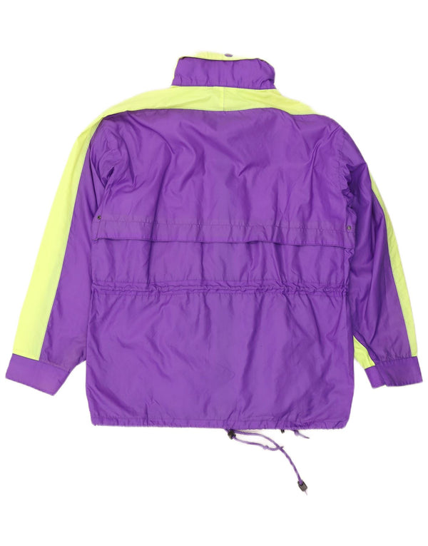 Reusch Herren Graphic Loose Fit Regenjacke UK 36 Small Lila Farbblock