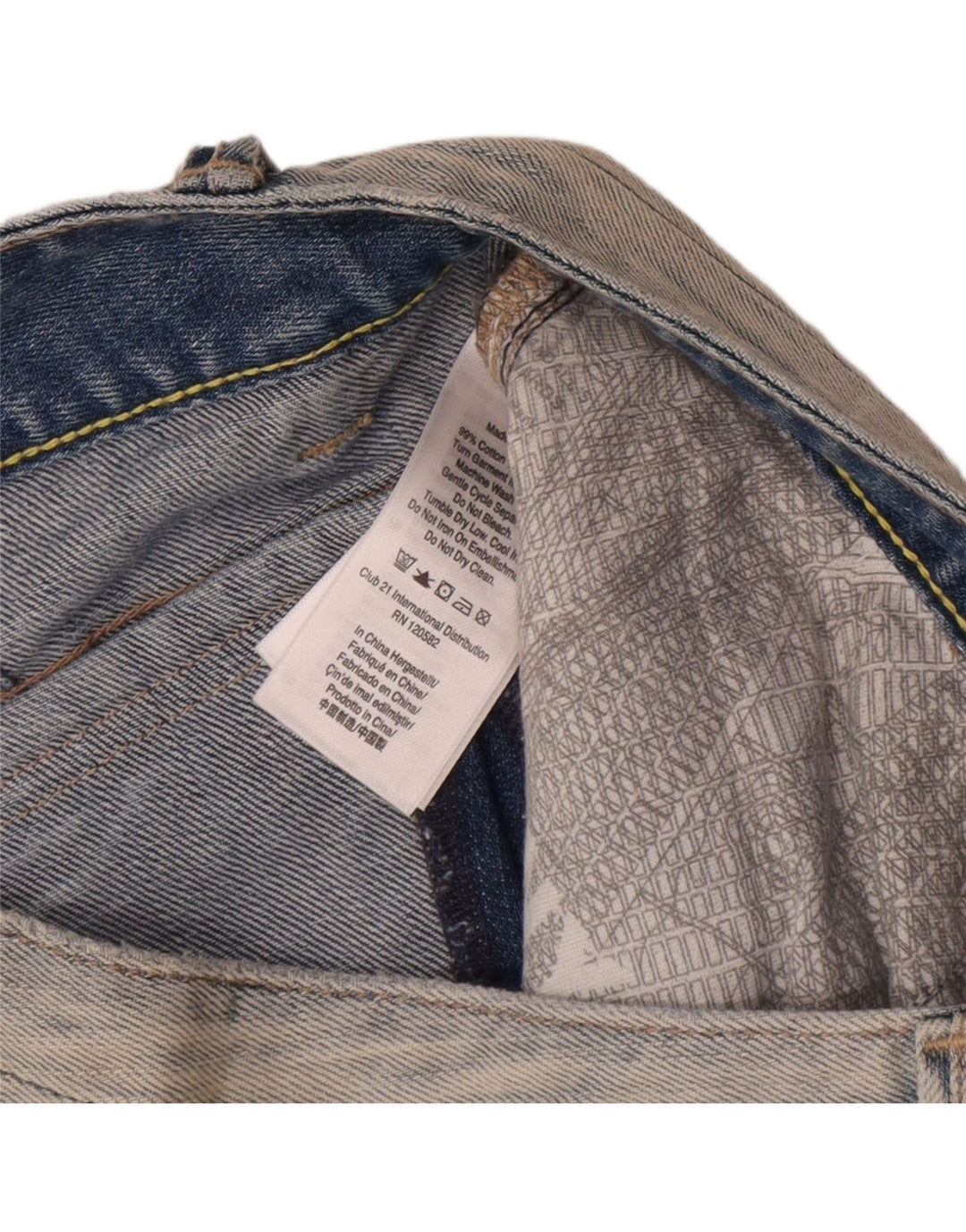 Dkny Damen Jeansshorts US 6 Medium W32 Blaue Baumwolle