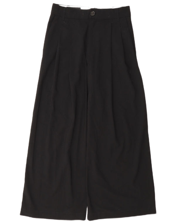 Zara Damen-Chinohose mit hoher Taille und Pegged, XS, B24, L26, Schwarz, Polyester
