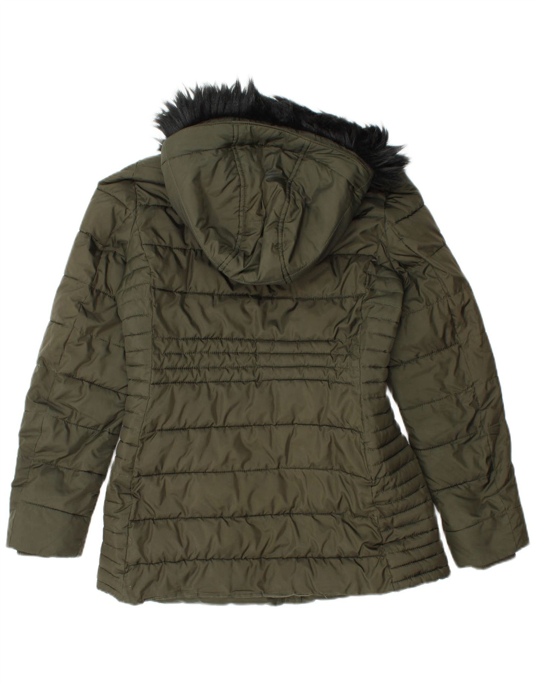 HOBBS Wattierte Damenjacke mit Kapuze, UK 10, Größe S, Khaki, Polyester