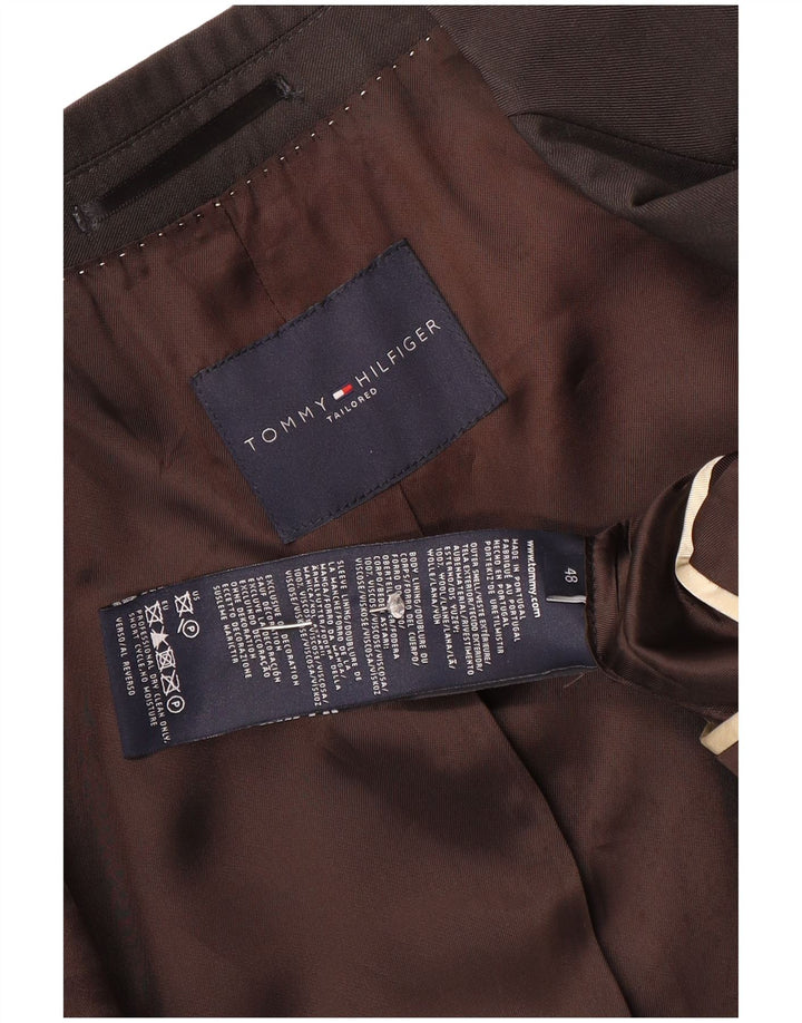 Tommy Hilfiger Herren-Blazer mit 2 Knöpfen, IT 48, mittelbraune Wolle