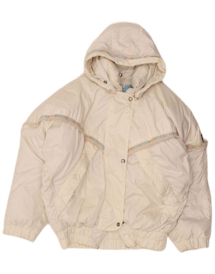 Millet Damen-Kapuzen-Übergröße, gepolsterte Jacke, EU 40, mittelweißes Polyamid