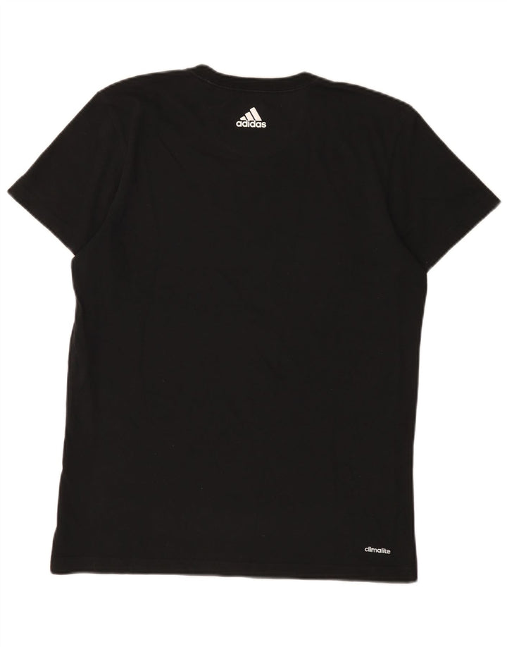 Adidas Herren Climalite Graphic T-Shirt Top Medium Schwarz Baumwolle