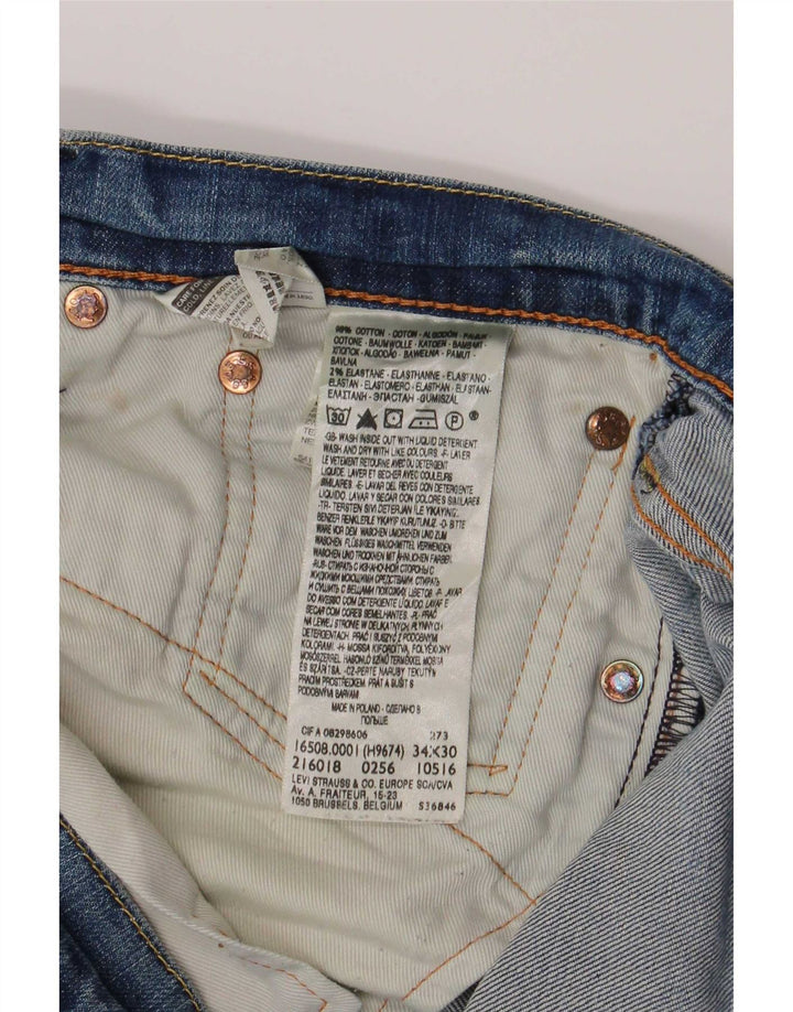 Levi's Herren 508 Straight Jeans W34 L30 Blaue Baumwolle