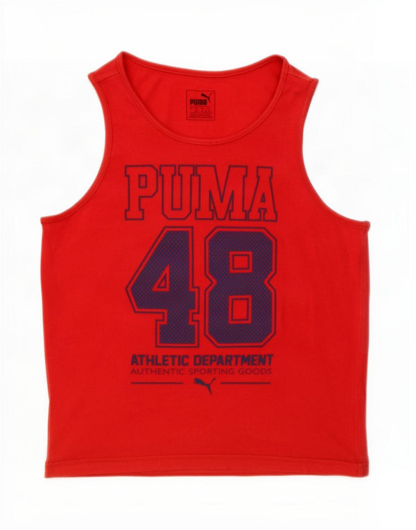Puma Jungen Graphic Vest Top 11-12 Jahre Rot