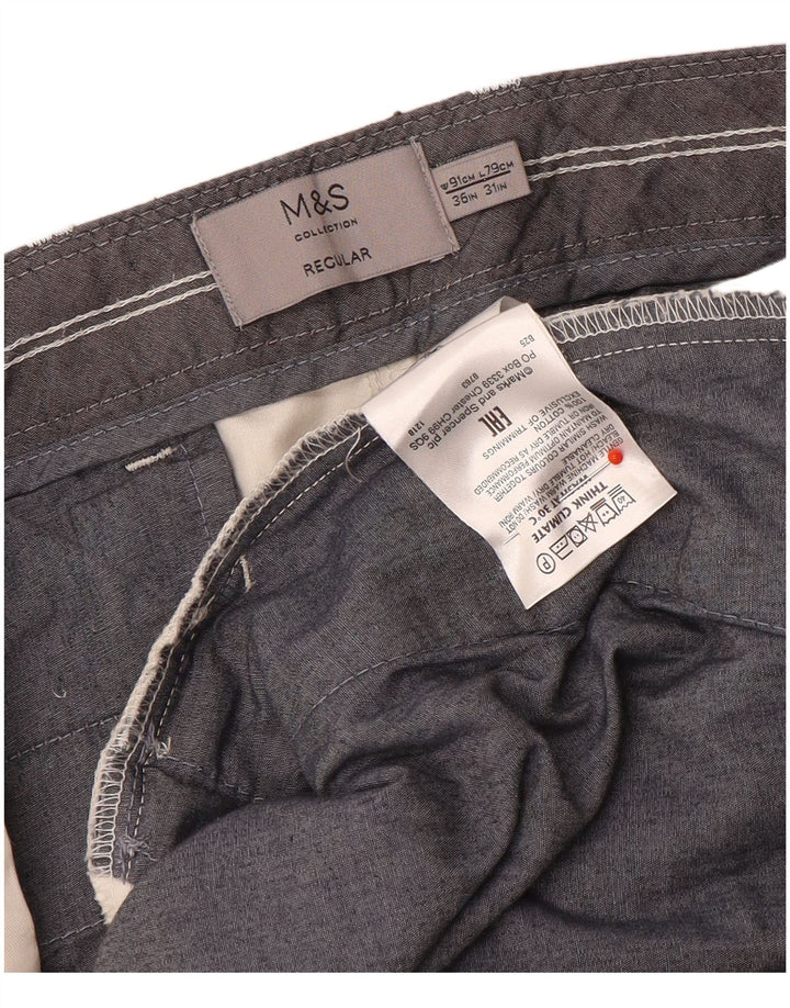 Marks & Spencer Herren Straight Regular Chinohose W36 L31 Off White
