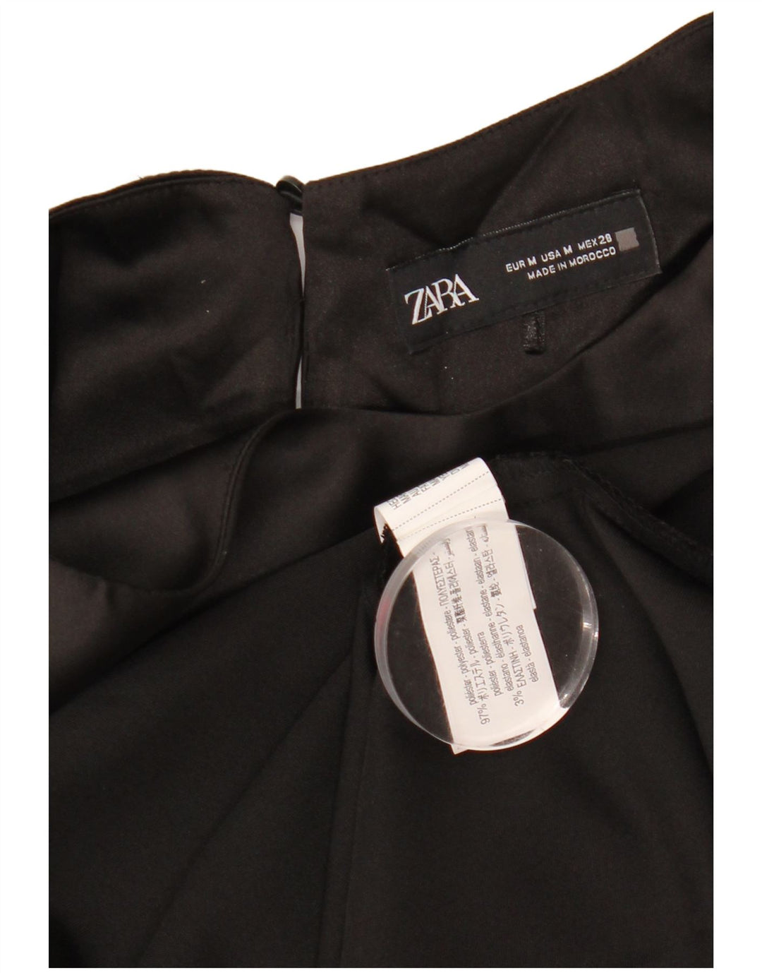 Zara Damen Maxikleid UK 12 Medium Schwarz Polyester