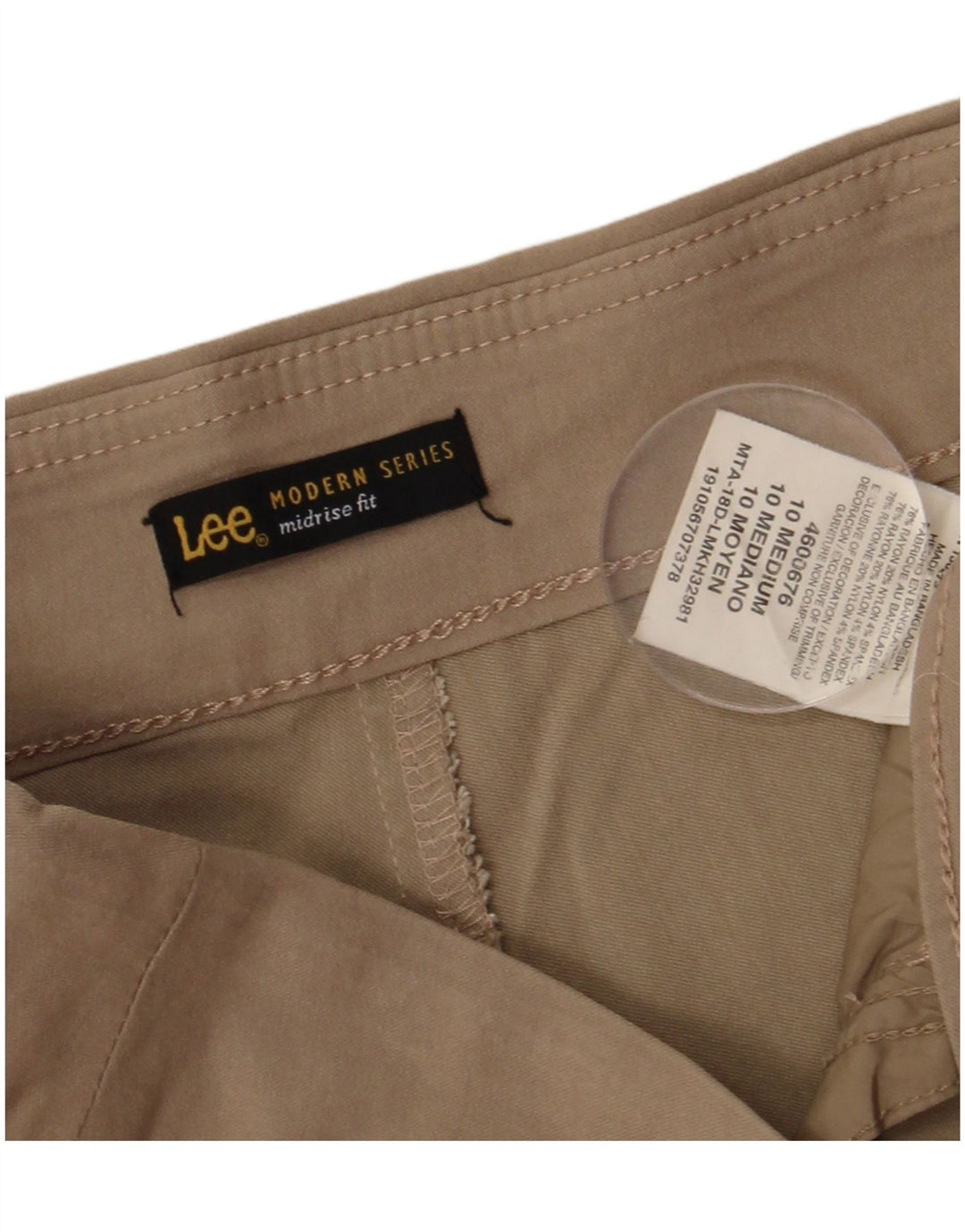 LEE Damen Modern Series Capri-Hose mit mittelhohem Bund, US 10, Größe L, W30, L21, Beige