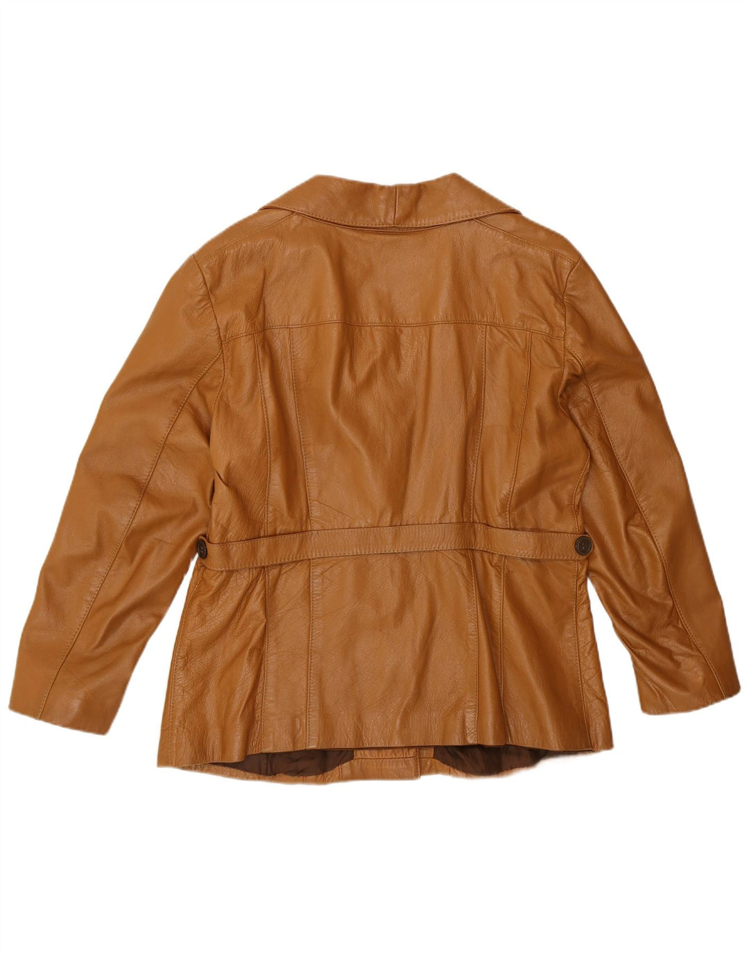 Vintage Damen Lederjacke UK 12 Mittelbraun