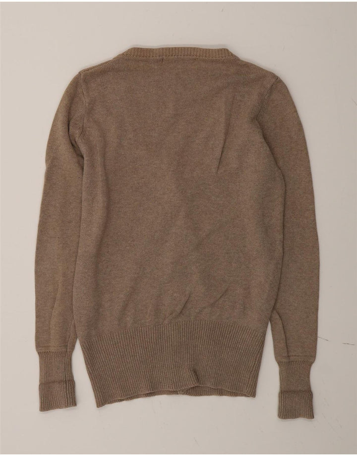 Zara Damen-Cardigan-Pullover UK 16 Große graue Baumwolle