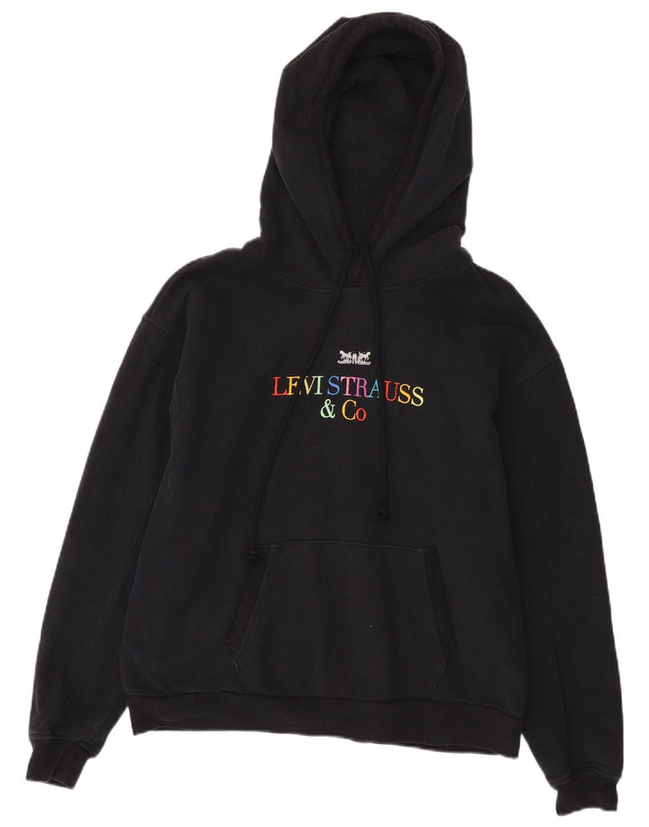 Levi's Herren-Kapuzenpullover mit Grafik, Größe S, schwarze Baumwolle