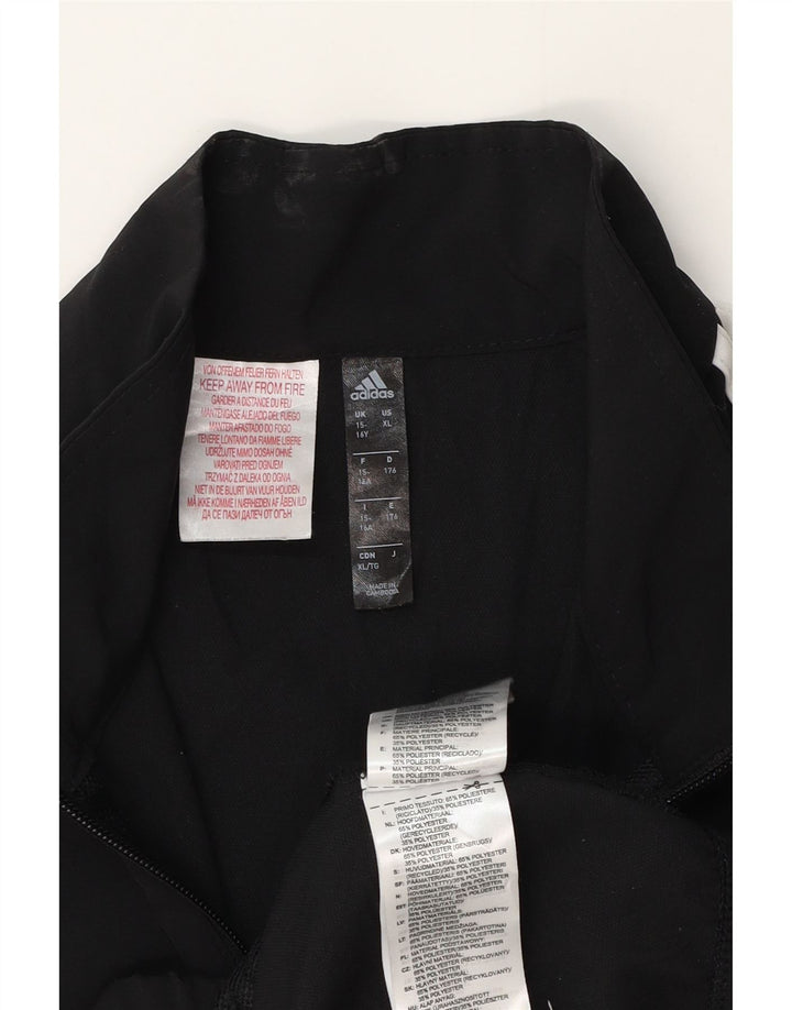 Adidas Jungen Aeroready Trainingsanzug Top Jacke 15-16 Jahre Schwarzes Polyester