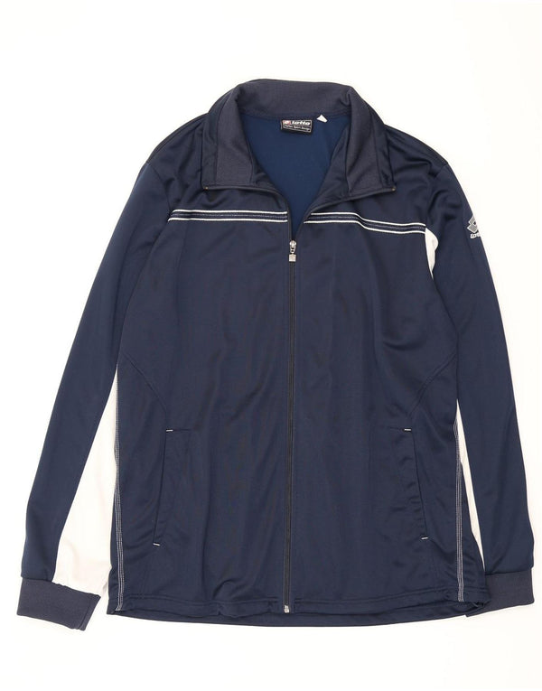 Lotto Herren-Trainingsanzug-Oberteil, Jacke, 3XL, Marineblau, Farbblock-Polyester