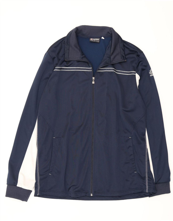 Lotto Herren-Trainingsanzug-Oberteil, Jacke, 3XL, Marineblau, Farbblock-Polyester