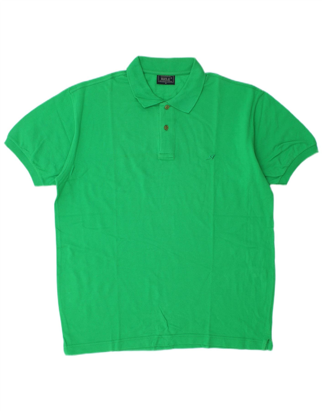 Rifle Herren-Poloshirt aus mittelgrüner Baumwolle