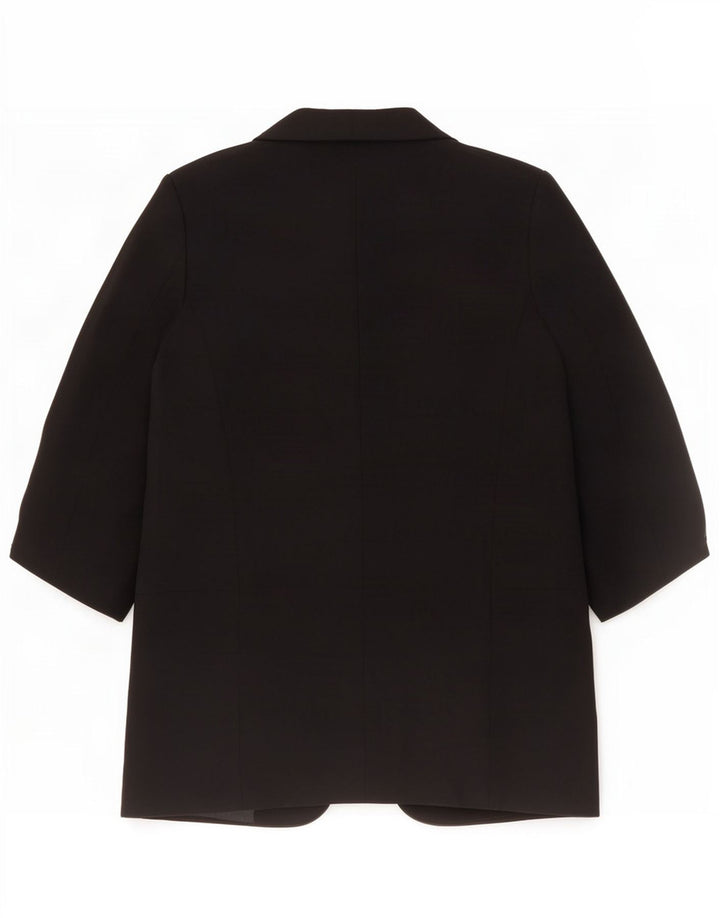 Zara Damen-Blazer mit 3/4-Ärmeln, offen, Gr. 10, Größe S, Schwarz, Polyester
