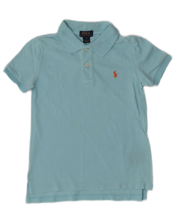 Polo Ralph Lauren Jungen-Poloshirt, 5–6 Jahre, türkisfarbene Baumwolle