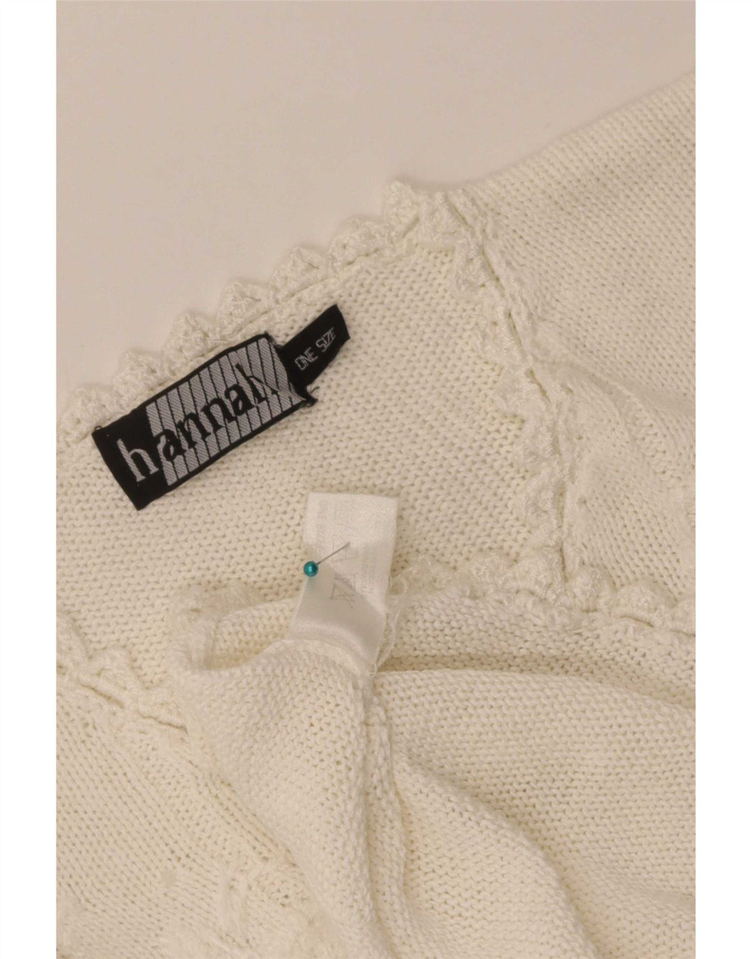 Hannah Damen-Pullover mit V-Ausschnitt, Einheitsgröße, weißer Ramie