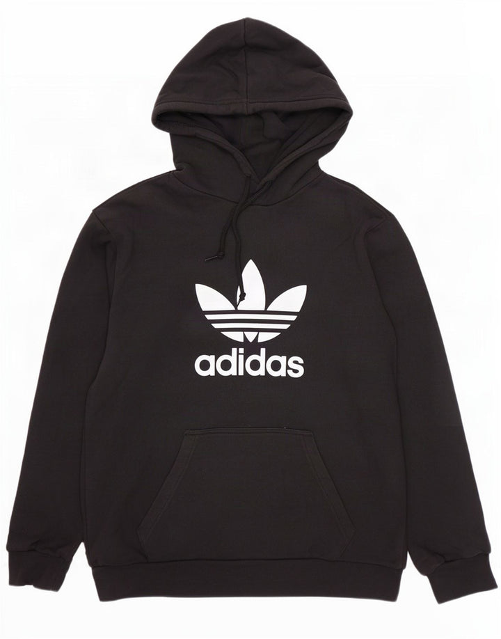 Adidas Herren Graphic Hoodie Pullover Mittelschwarze Baumwolle
