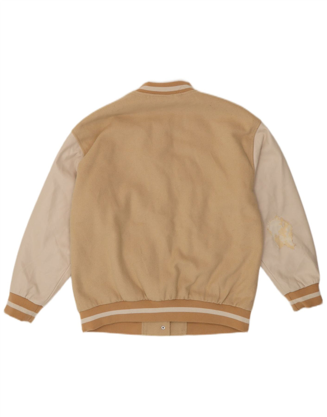 Zara Graphic Varsity Jacke für Mädchen, 13–14 Jahre, Beige, Colourblock-Polyester