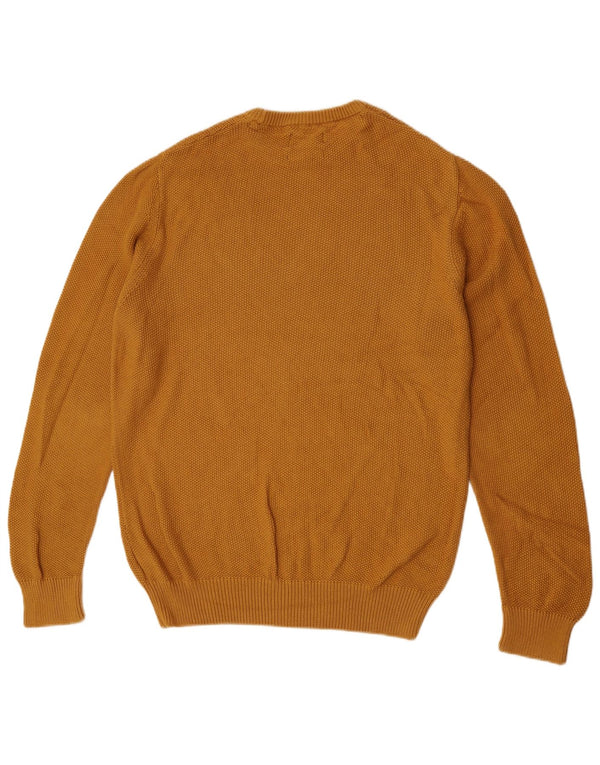 Marks & Spencer Herren-Pullover mit Rundhalsausschnitt, reguläre Passform, Mittelgelb