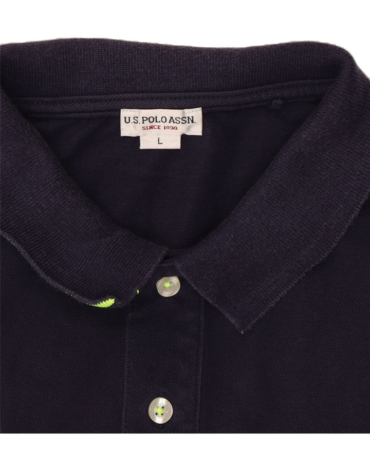 U.S. POLO ASSN. Mens Polo Shirt Large Navy Blue Vintage U.S. Polo Assn. and Second-Hand U.S. Polo Assn. from Messina Hembry 
