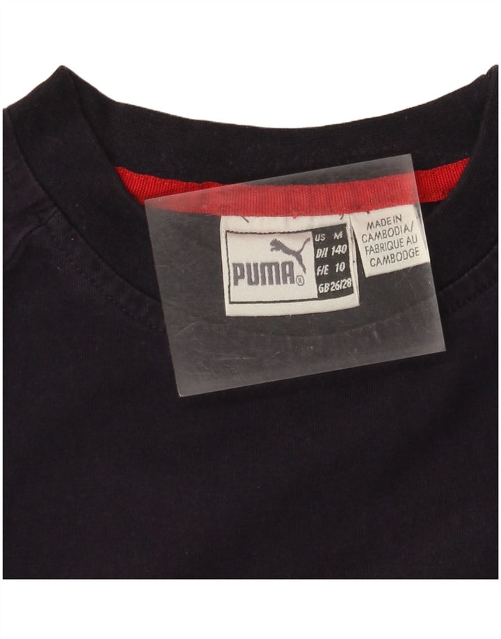 Puma Jungen Graphic Top Langarm 9–10 Jahre Marineblau