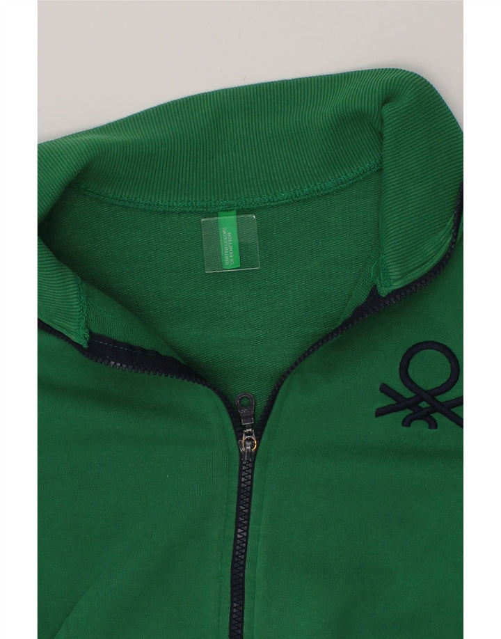BENETTON Boys Tracksuit Top Jacket 11-12 Years Green Vintage Benetton and Second-Hand Benetton from Messina Hembry 