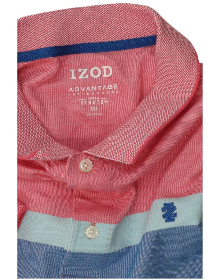 Izod Herren-Poloshirt 2XL, mehrfarbig, Colourblock-Baumwolle