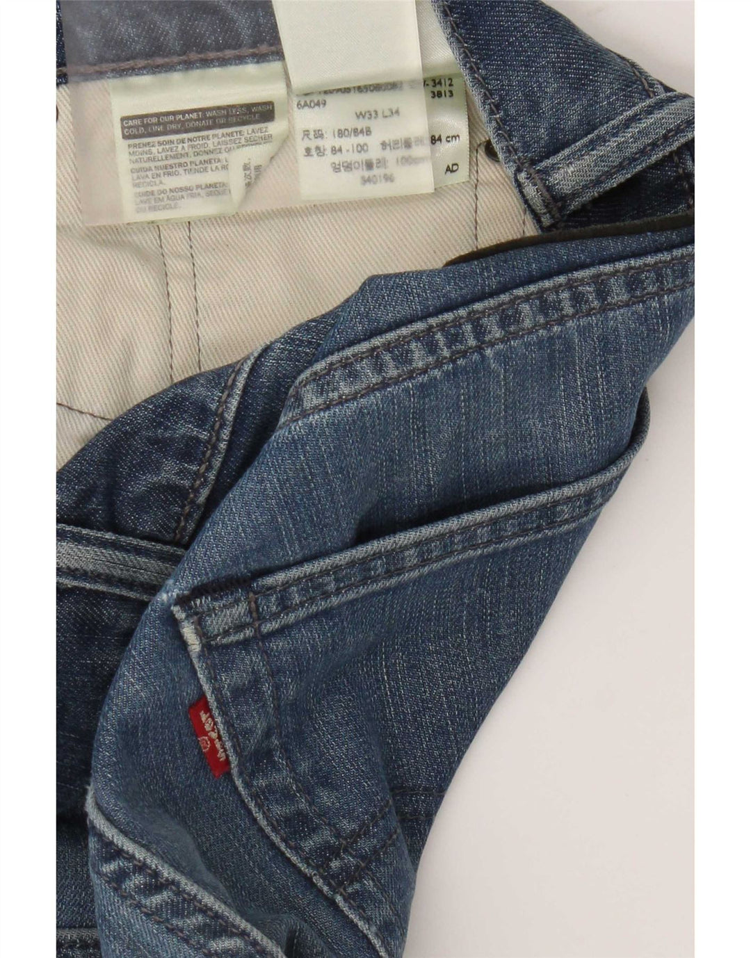 Levi's Herren Slim Jeans W33 L34 Blaue Baumwolle
