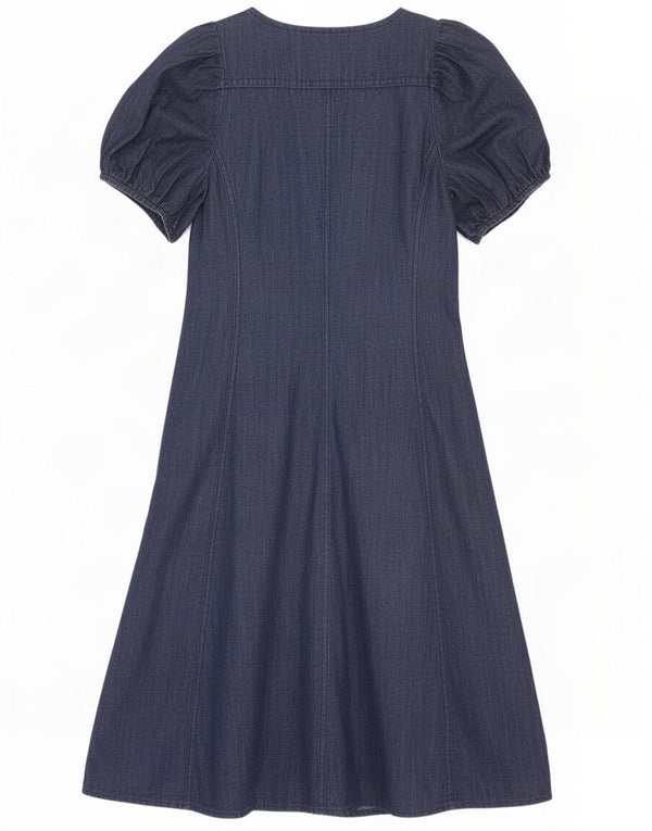 Zara Damen Jeanskleid UK 10 Small Marineblaue Baumwolle