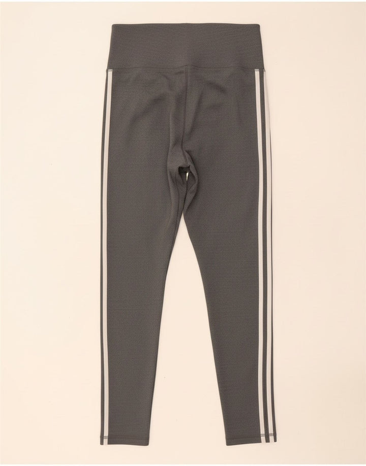 Adidas Damen Climalite Leggings UK 12/14 Mittelgraues Polyester