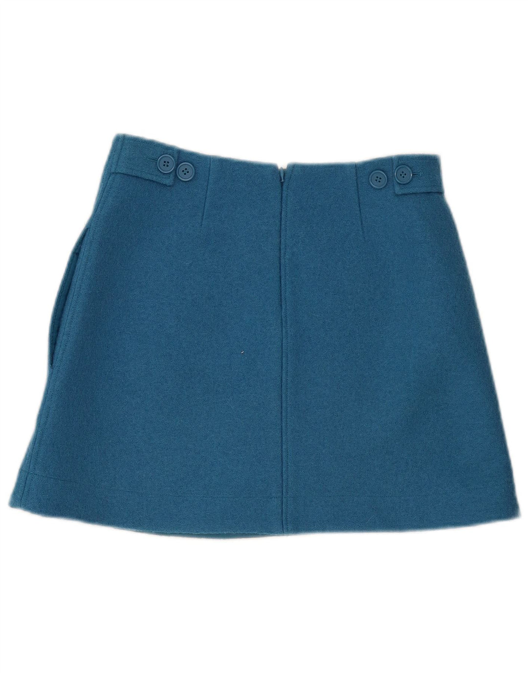 Cos Damen Minirock EU 34 XS W30 Blaue Wolle