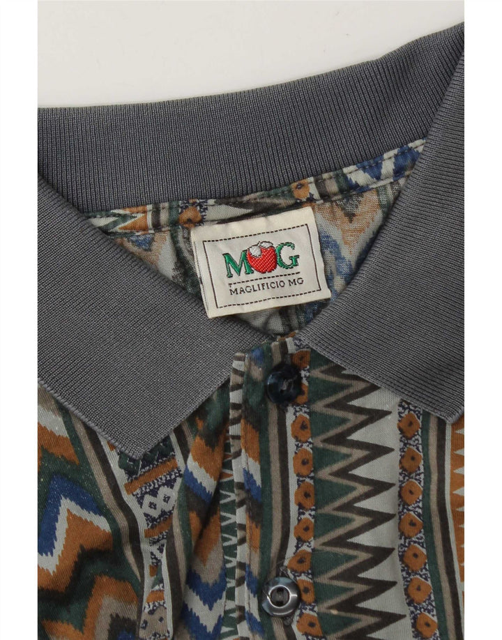 Mango Herren Poloshirt XL Mehrfarbig Geometrisch