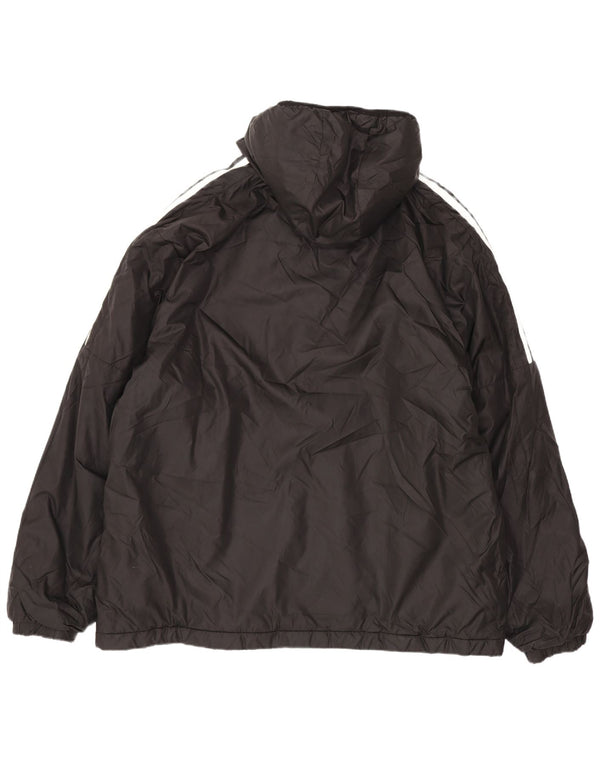 Adidas Herren Kapuzenjacke, gepolstert, UK 42, XL, Schwarz, Polyester