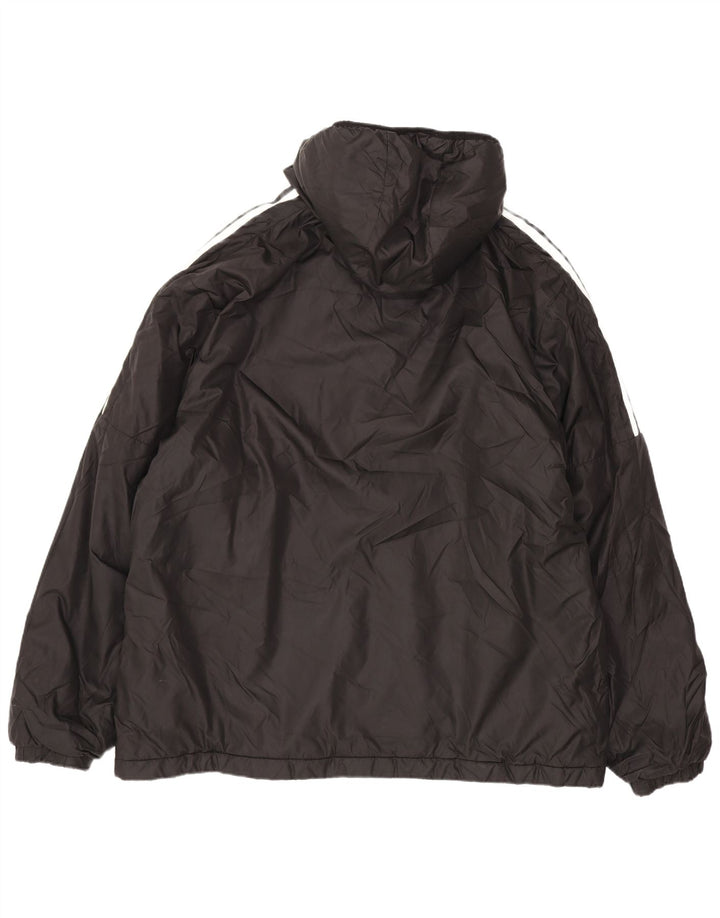 Adidas Herren Kapuzenjacke, gepolstert, UK 42, XL, Schwarz, Polyester