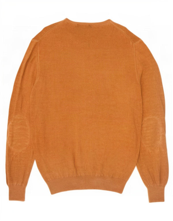 Conte of Florence Herren-Pullover mit Rundhalsausschnitt, 2XL, beige Baumwolle